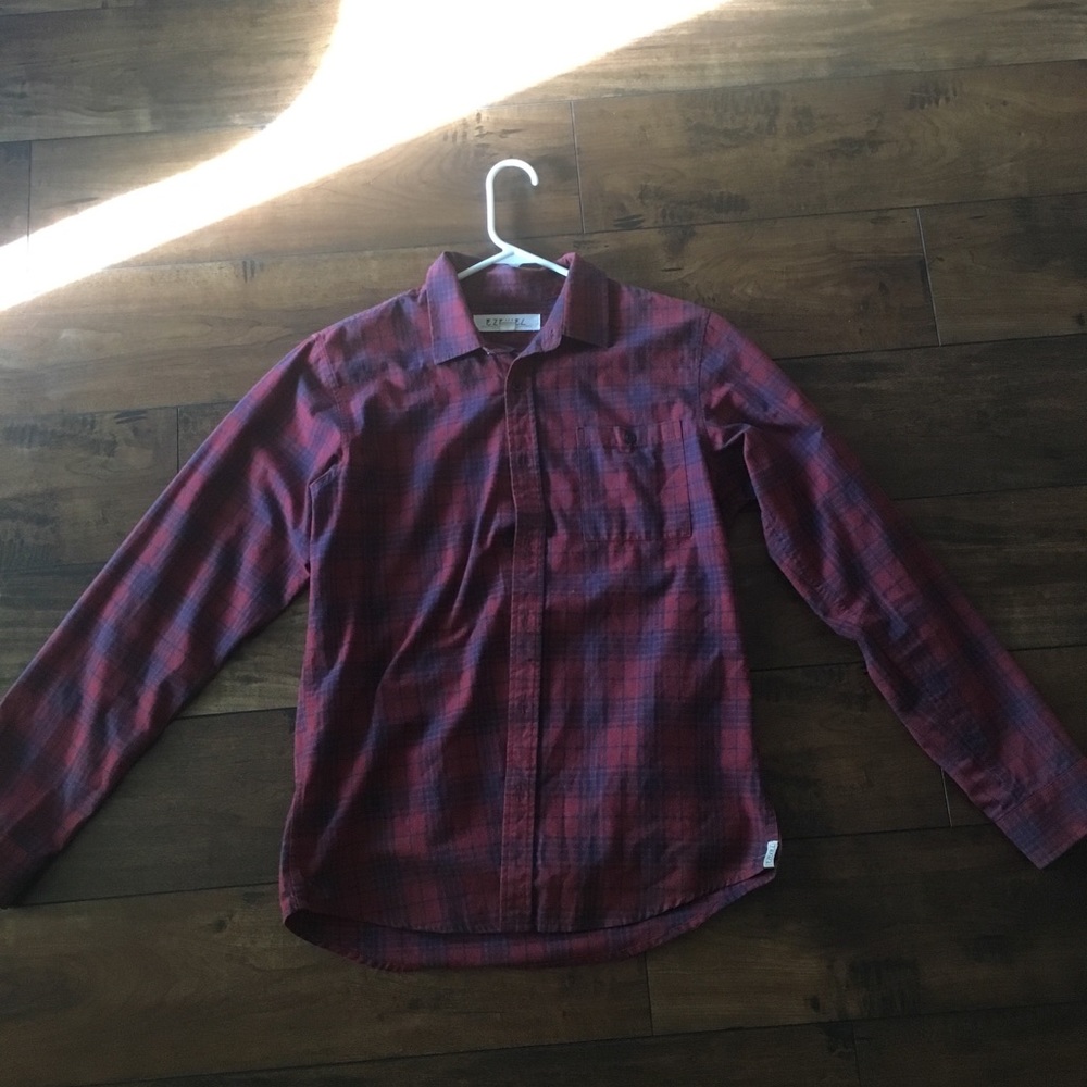 Navy and Blue Long Sleeve Flannel